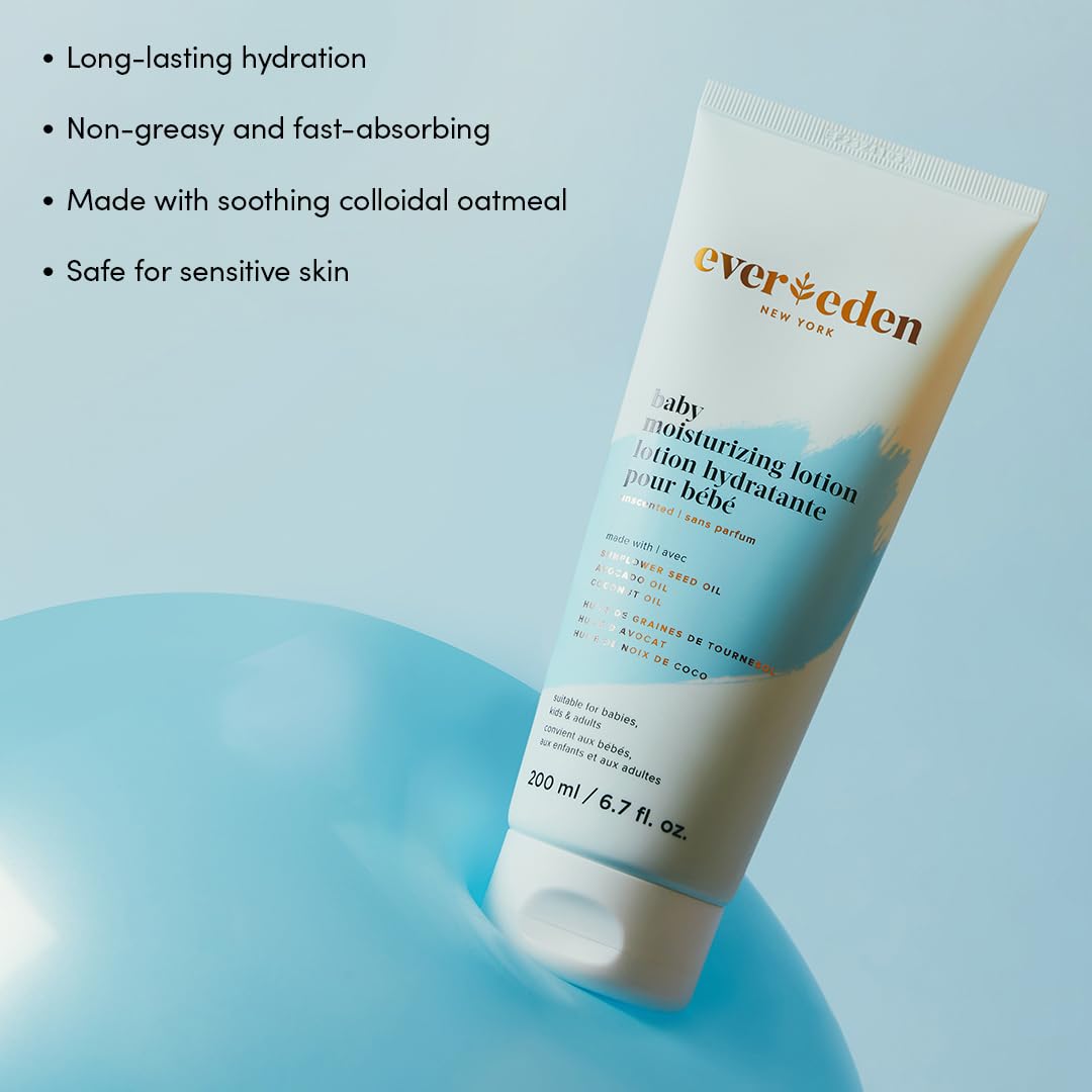 Evereden Baby Bathtime DUO: Baby Lotion for Newborn and 2-in-1 Newborn Shampoo and Body Wash Set - Soothing, Cleansing, & Hydrating Baby Shampoo and Lotion