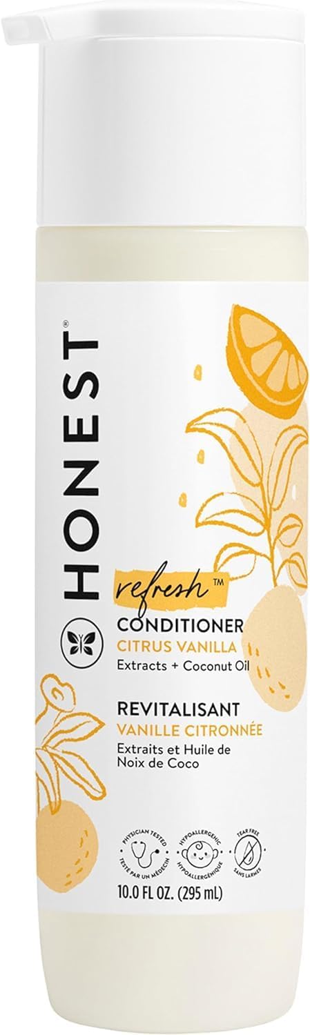The Honest Company Silicone-Free Conditioner & 2-in-1 Cleansing Shampoo + Body Wash Duo | Gentle for Baby | Naturally Derived | Lavender Calm, 20 fl oz