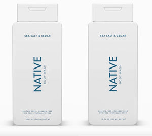 Native Body Wash Contains Naturally Derived Ingredients | For Women & Men, Sulfate, Paraben, & Dye Free Leaving Skin Soft and Hydrated | Eucalyptus & Mint 18 oz - 2 Pk
