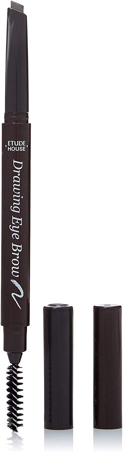 ETUDE Drawing Eye Brow 0.25g #1 Dark Brown | Long Lasting Eyebrow Pencil | Soft Textured Natural Daily Look Eyebrow Makeup