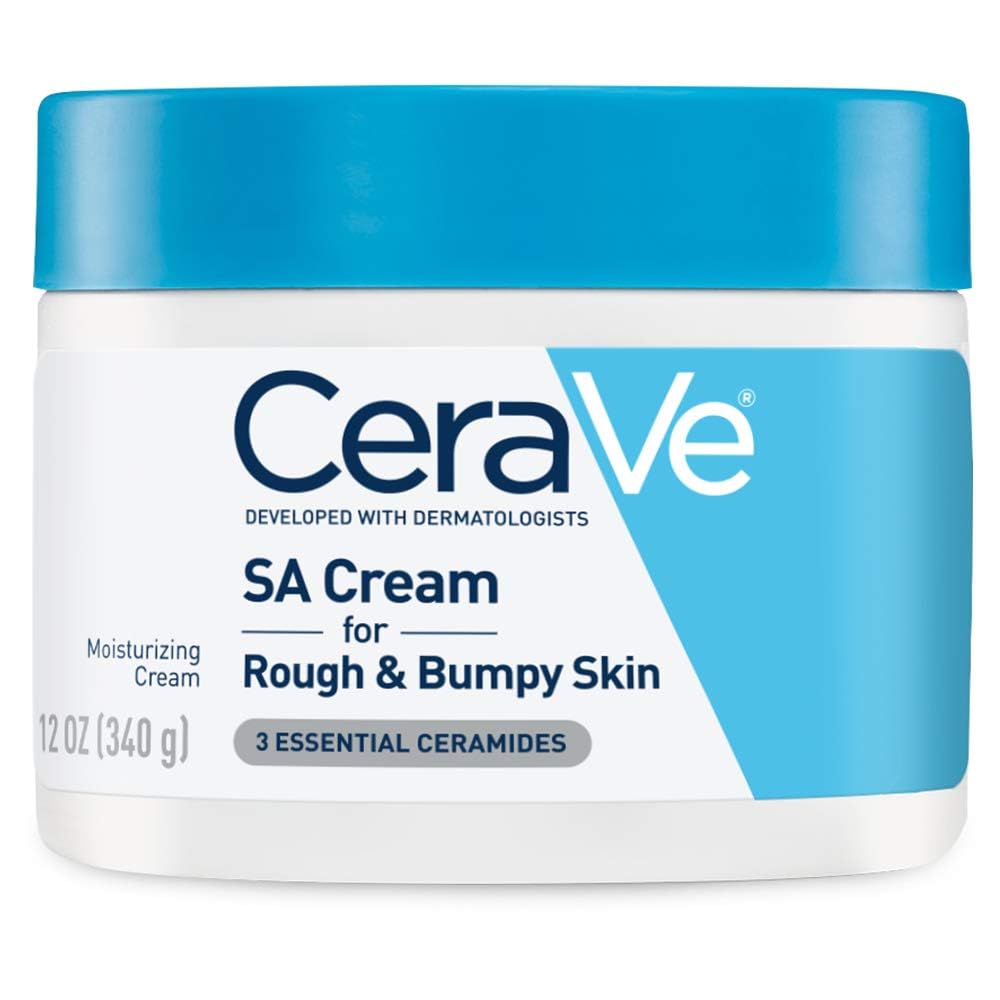 CeraVe Moisturizing Cream with Salicylic Acid, Exfoliating Body Cream with Lactic & Hyaluronic Acid, Niacinamide, and Ceramides, Fragrance Free & Allergy Tested, 12 Ounce