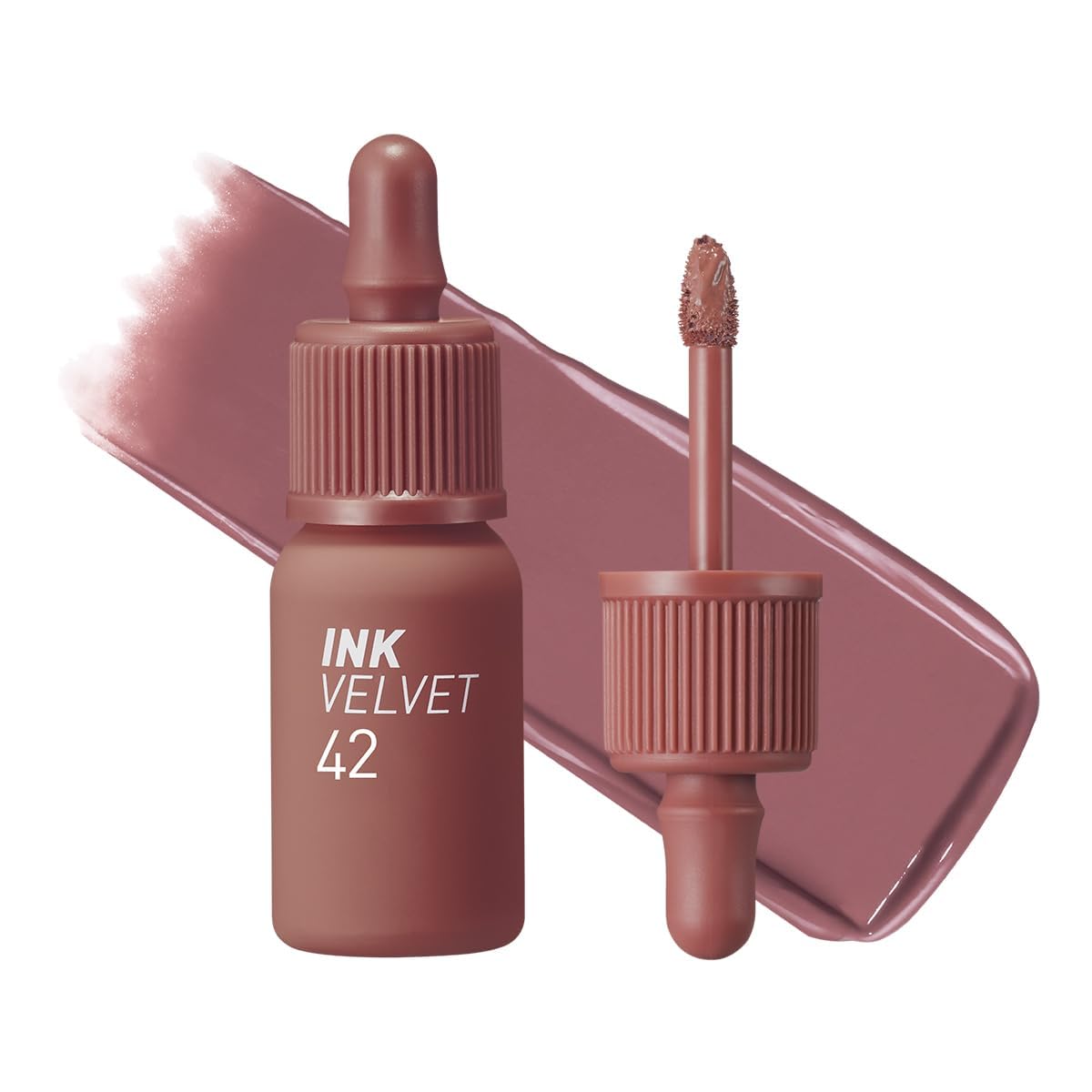 Peripera Ink the Velvet Lip Tint - High Pigment Color, Longwear, Weightless, Not Animal Tested, Gluten-Free, Paraben-Free (017 ROSY NUDE)