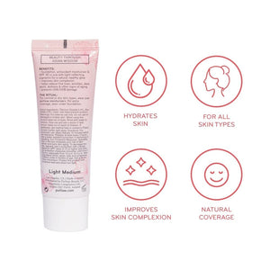 pūrlisse Radiant Glow Illuminating BB Cream with SPF 30 - Glow BB Cream Enriched with Goji & Hawthorn Berry for Dewy Skin - Helps to Improve Skin Texture & Radiance - Tan Deep (1.4 oz)