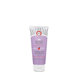 First Aid Beauty - KP Bump Eraser Body Scrub with 10% AHA, Keratosis Pilaris Exfoliator with Glycolic and Lactic acids, Helps Reduce Chicken Skin Bumps, Safe for Sensitive Skin, Strawberry Scent, 8 oz