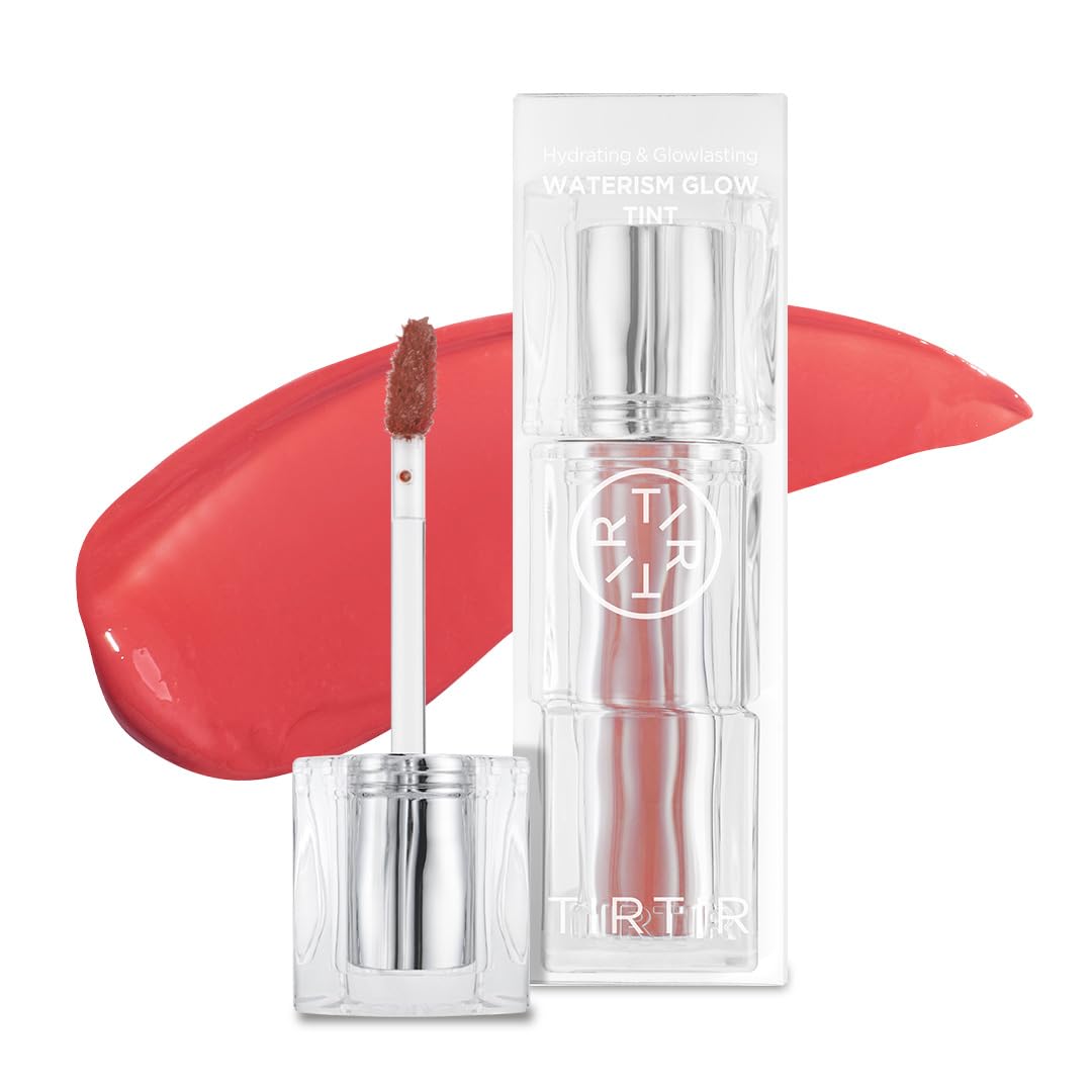 TIRTIR [*Mini Size Waterism Tinted Lip Gloss #01 Mauve Rose, 0.06 Fl Oz – Kiss Ready Lipgloss, 12H Long Lasting Non Sticky Natural Tinted Glow Korean Multiuse Cheek and Lip Tint for Women gift