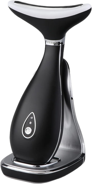 Lily Neck Face Massager, Face Sculpting Tool, Skin Rejuvenation Device with Thermal, Triple Action LED and Vibration, for Anti-Aging, Lifting and Tightening Sagging Skin (Pearl White)
