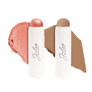 Julep Skip The Brush Cream to Powder Blush Stick - Neutral Bronze - Blendable and Buildable Color - 2-in-1 Blush and Lip Makeup Stick