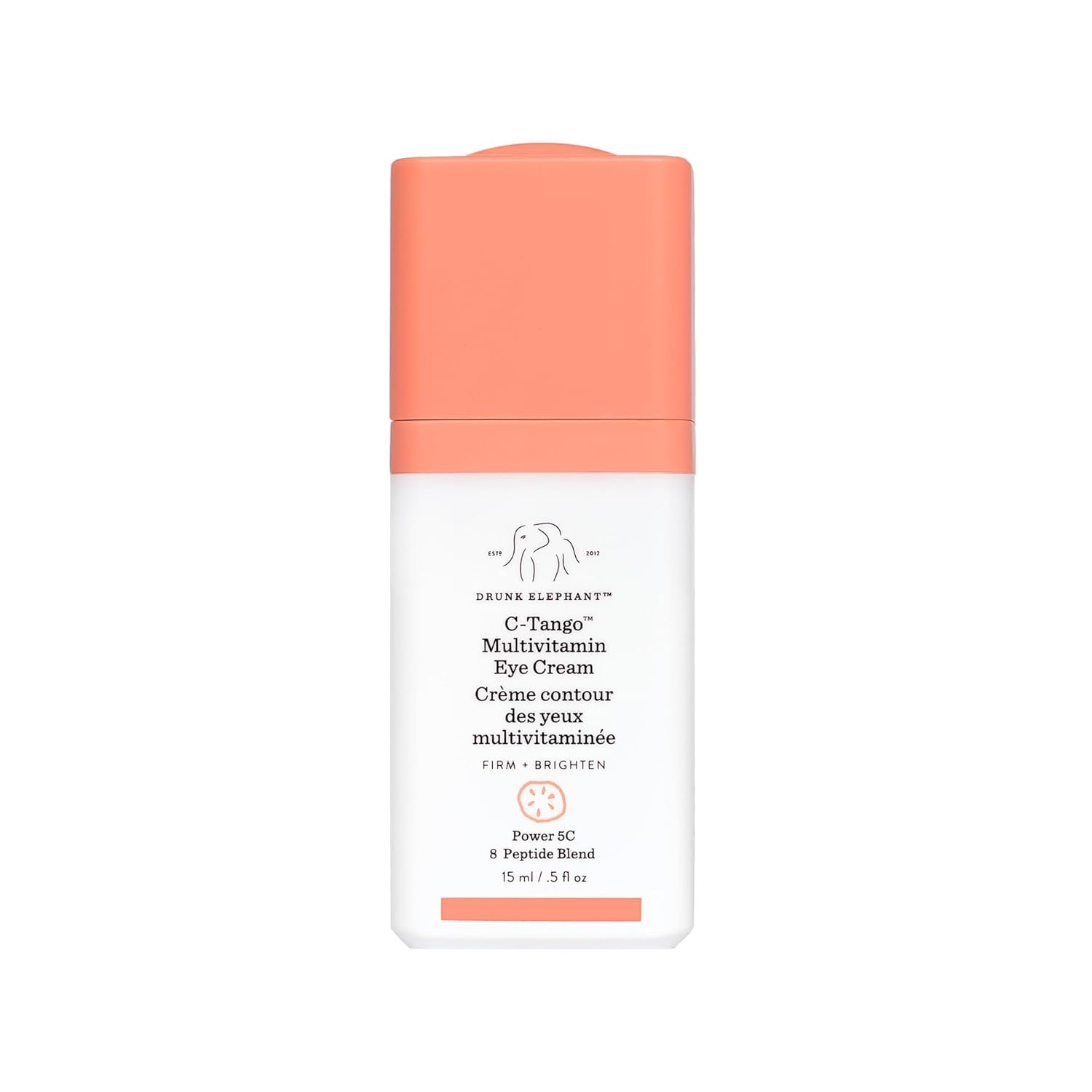 Drunk Elephant C-Tango Multivitamin Eye Cream - 15 ml/.5 fl oz - Vitamin C Eye Cream - Clean Clinical Skincare - Cruelty-Free - Dermatologist-Tested - Free of Essential Oils, Silicones, and Fragrance