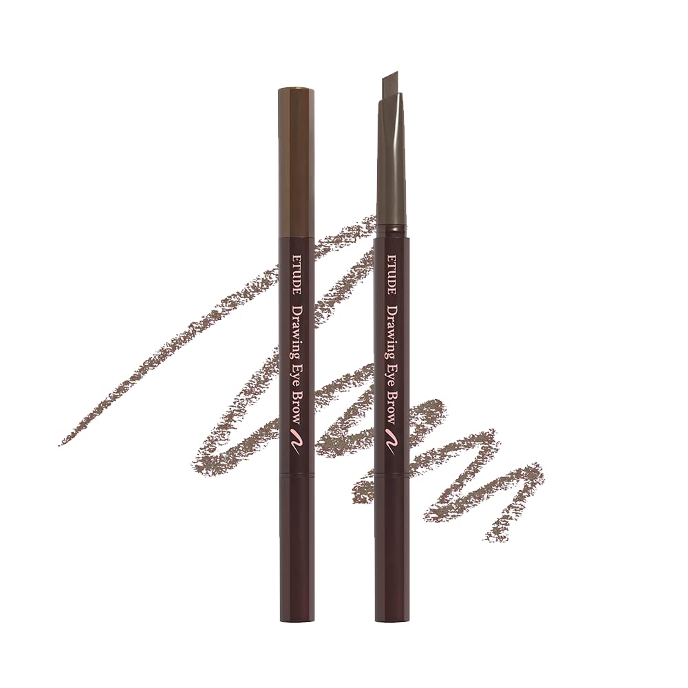 ETUDE Drawing Eye Brow 0.25g #1 Dark Brown | Long Lasting Eyebrow Pencil | Soft Textured Natural Daily Look Eyebrow Makeup