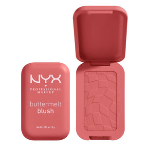 NYX PROFESSIONAL MAKEUP Buttermelt Powder Blush, Fade and Transfer-Resistant Blush, Up to 12HR Make Up Wear, Vegan Formula - Back And Butta