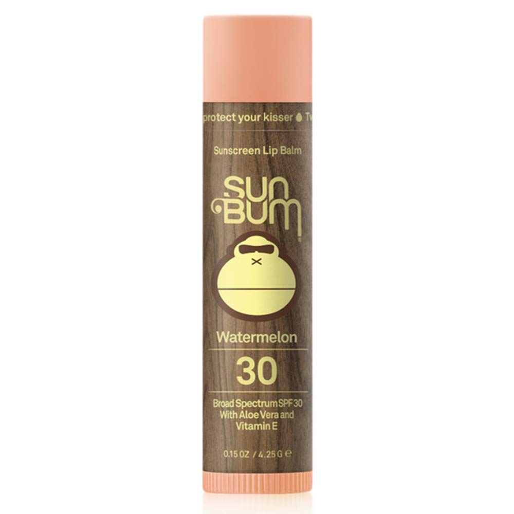 Sun Bum SPF 30 Sunscreen Lip Balm 3 Flavor Variety Pack - Coconut, Banana, Watermelon - Moisturizing Aloe Vera and Vitamin E - Vegan and Cruelty Free - UVA/UVB Lip Protection - 0.15 oz , 3 ct