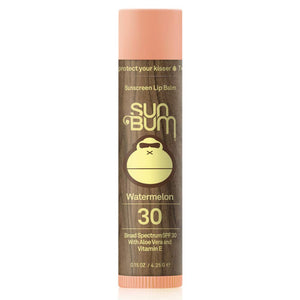 Sun Bum SPF 30 Sunscreen Lip Balm 3 Flavor Variety Pack - Coconut, Banana, Watermelon - Moisturizing Aloe Vera and Vitamin E - Vegan and Cruelty Free - UVA/UVB Lip Protection - 0.15 oz , 3 ct
