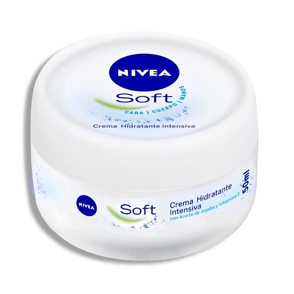 NIVEA Soft Refreshingly Soft Moisturizing Cream, Lightweight Body Moisturizer for Face, Body and Hands, Body Cream Enriched with Jojoba Oil and Vitamin E, 16 Oz Jar