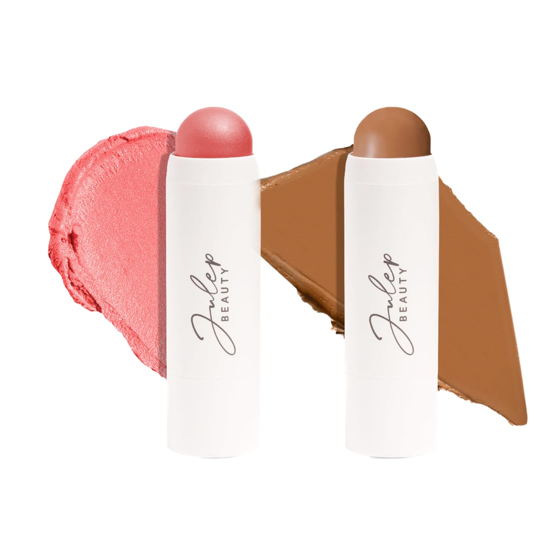 Julep Skip The Brush Cream to Powder Blush Stick - Neutral Bronze - Blendable and Buildable Color - 2-in-1 Blush and Lip Makeup Stick