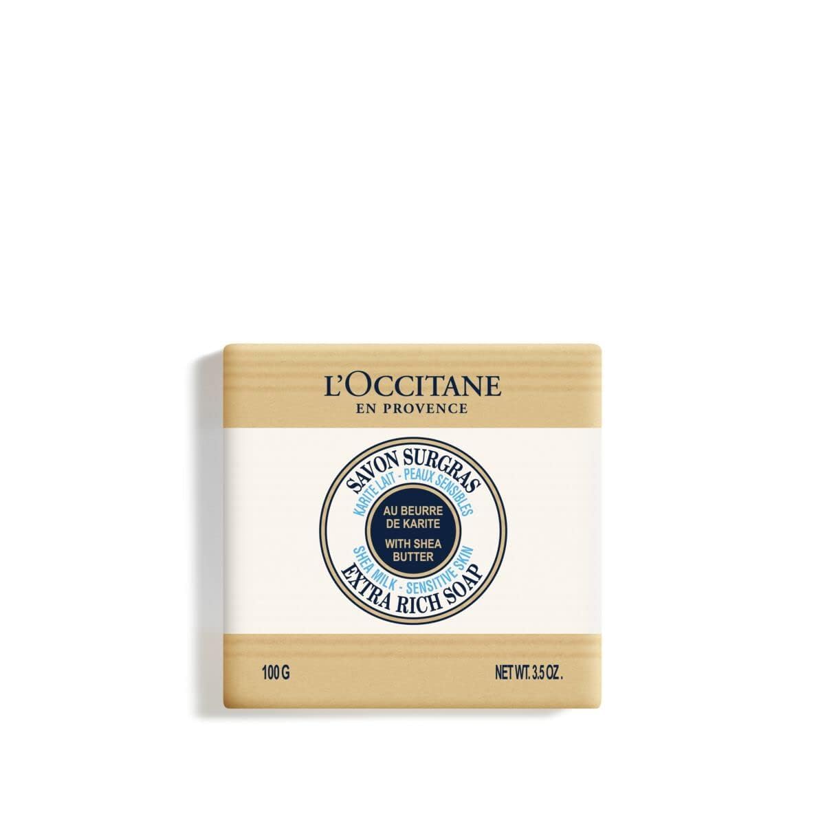 L'OCCITANE Shea Butter Extra-Gentle Hand & Body Soap Bar, Cleanses & Softens Skin, Moisturizing, Soothing Scents, Non-Drying, Vegan