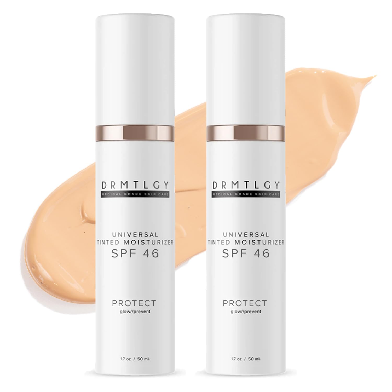 DRMTLGY Anti-Aging Tinted Moisturizer SPF 46 – Sheer Face Sunscreen & Lightweight Makeup with Broad Spectrum UV Protection – Hydrating Skin Care & Face Moisturizer – FSA HSA Eligible (1.7 oz)