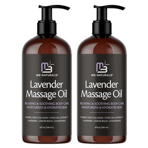 M3 Naturals Firming Body Massage Oil with Collagen & Stem Cell – Helps Smooth The Appearance of Cellulite & Improve Skin Texture – Refreshing Aromatherapy Body Oil for Legs & Full Body – 8 Fl Oz