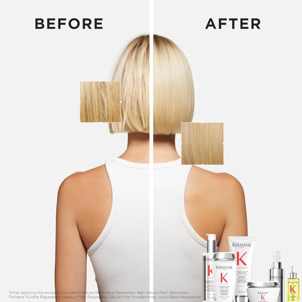 Kerastase Premiere Pre-Shampoo Hair Repair Treatment | Intense Bond Repair & Strengthening | For Breakage & All Damaged Hair Types | Anti-Frizz & Smoothing | Decalcifies with Citric Acid