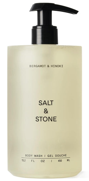 Salt & Stone Body Wash for Women & Men | Black Rose & Oud | Hydrating Gel Cleanser | Clean & Soften Skin | Made with Niacinamide & Hyaluronic Acid | Free From Parabens, Sulfates & Pthalates 15.2 fl oz