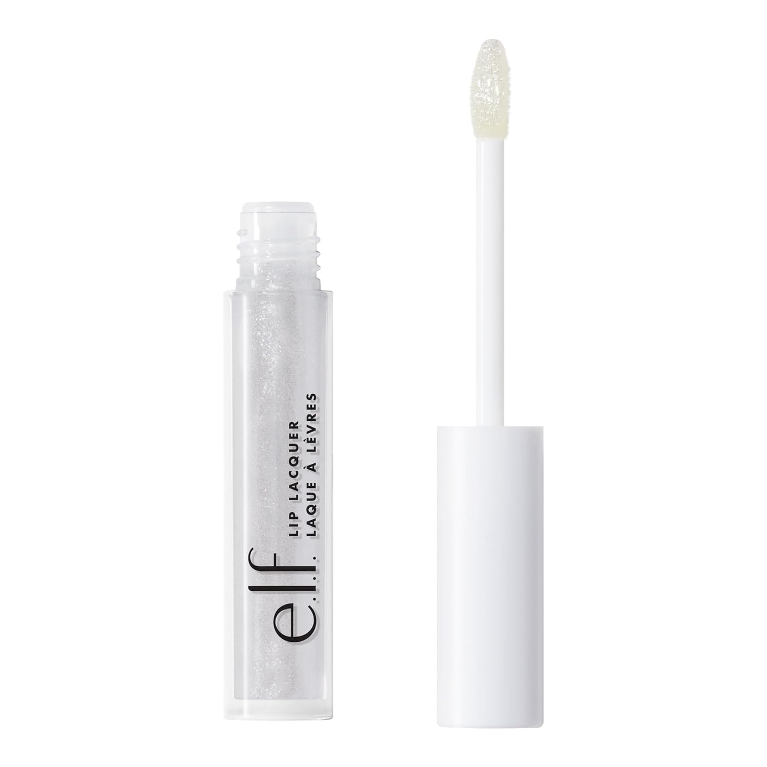e.l.f. Lip Lacquer, Nourishing, Non-Sticky Ultra-Shine Lip Gloss With Sheer Color, Infused With Vitamins A & E, Vegan & Cruelty-Free, Whisper Pink