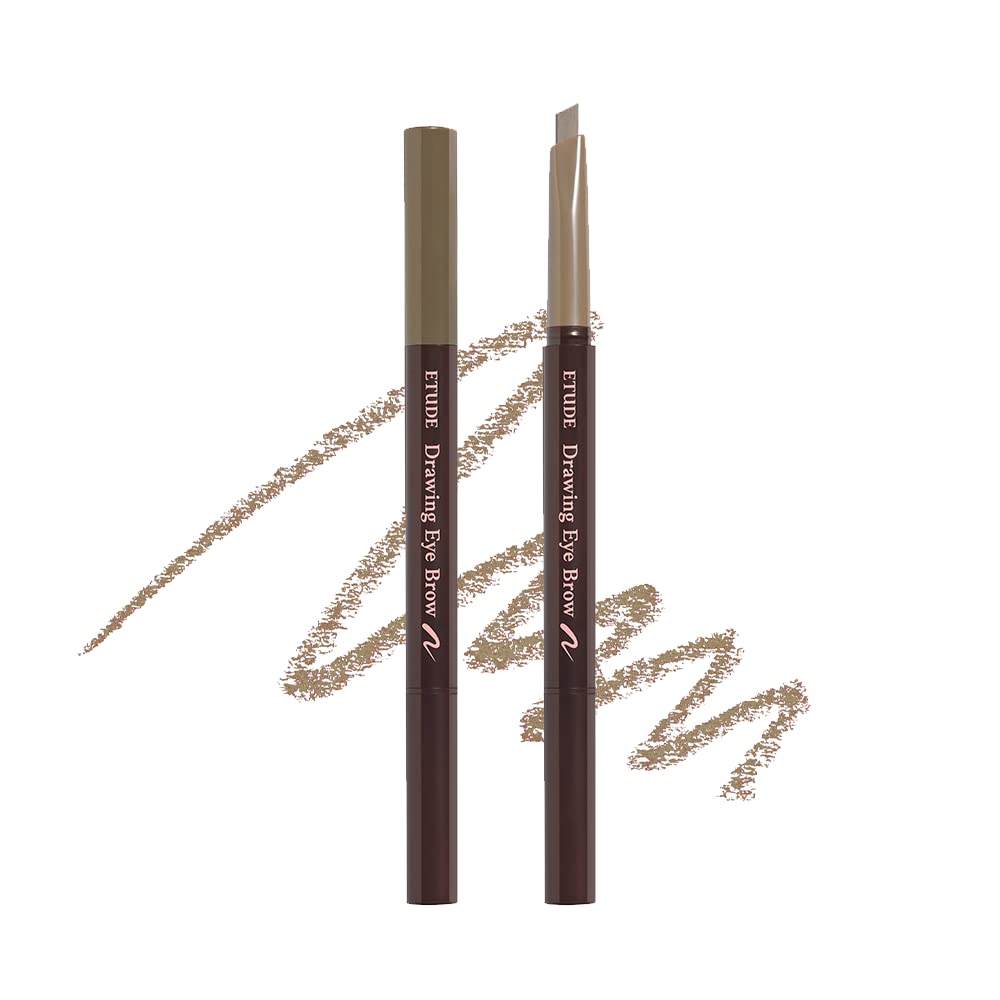 ETUDE Drawing Eye Brow 0.25g #1 Dark Brown | Long Lasting Eyebrow Pencil | Soft Textured Natural Daily Look Eyebrow Makeup