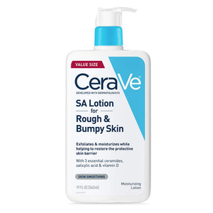CeraVe SA Lotion for Rough & Bumpy Skin, Vitamin D, Hyaluronic Acid, Lactic Acid & Salicylic Acid Lotion, Fragrance Free & Allergy Tested, 8 Ounce