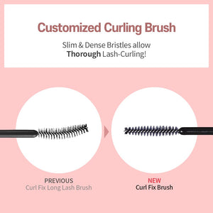 ETUDE Curl Fix Mascara #1 Black | A curl fix mascara that keeps fine eyelashes powerfully curled up for 24 hours by ETUDE's own Curl 24H Technology, Korean Makeup, Kbeauty, Perfect for Gift