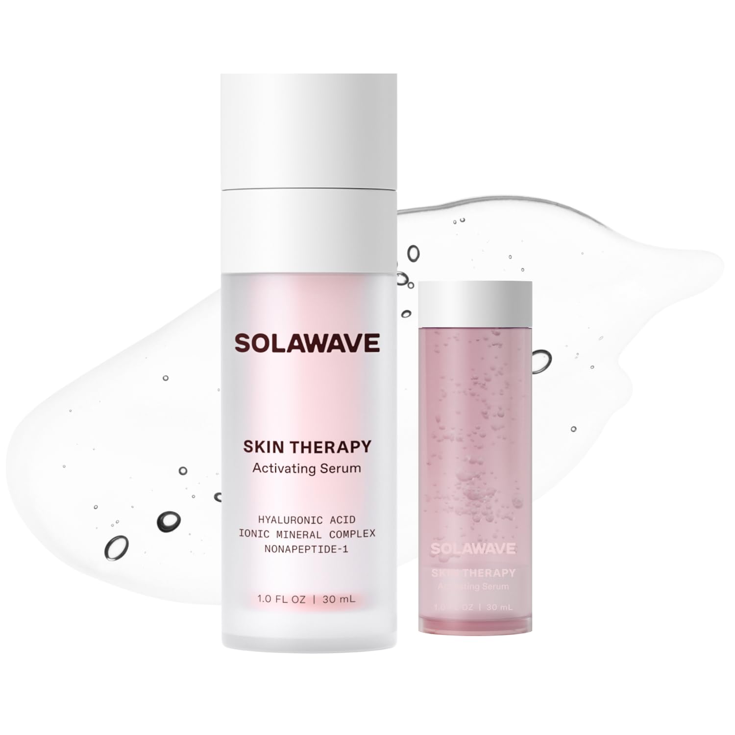 SolaWave Skin Therapy Activating Serum with 1 Refill | Enhance Red Light Therapy Wand Results | Hydrating Skincare for Microcurrent Galvanic Current (2-Pack)