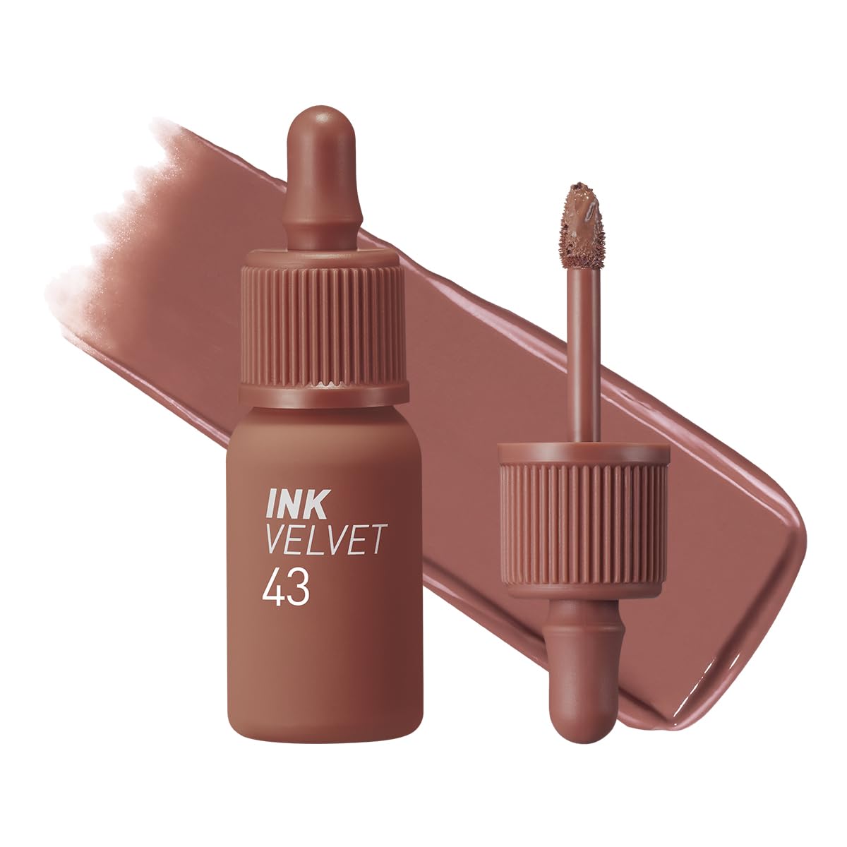 Peripera Ink the Velvet Lip Tint - High Pigment Color, Longwear, Weightless, Not Animal Tested, Gluten-Free, Paraben-Free (017 ROSY NUDE)