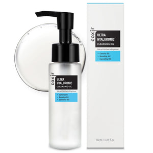coxir ULTRA HYALURONIC CLEANSING OIL l Gentle Korean Facial Cleanser, Blackhead, Makeup Removal with Hyaluronic Acid, Plant-based oils, No Mineral Oil [5.07 Fl.oz(pack of 1)]