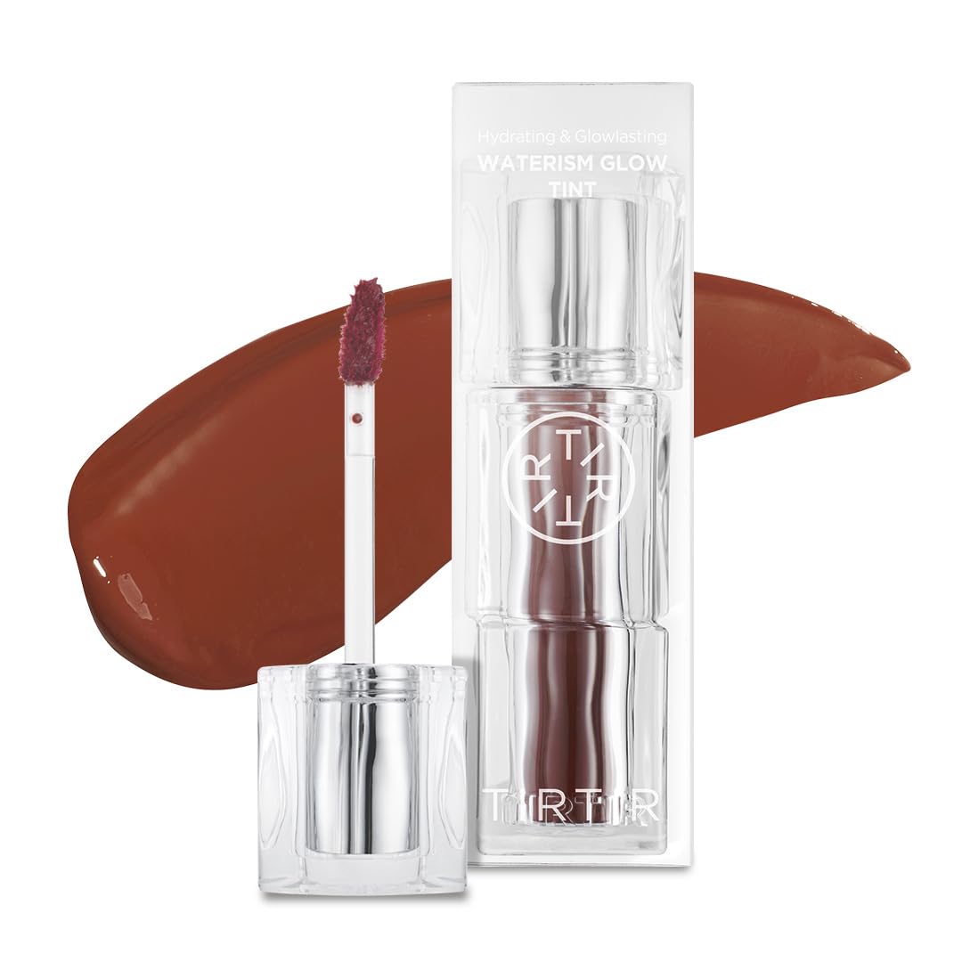 TIRTIR [*Mini Size Waterism Tinted Lip Gloss #01 Mauve Rose, 0.06 Fl Oz – Kiss Ready Lipgloss, 12H Long Lasting Non Sticky Natural Tinted Glow Korean Multiuse Cheek and Lip Tint for Women gift