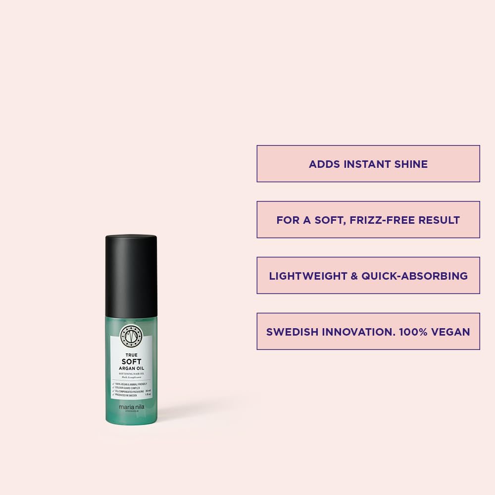 Maria Nila True Soft, For Dry Hair, Argan Oil Remoisturises & Reduces Frizz, 100% Vegan & Sulfate/Paraben free