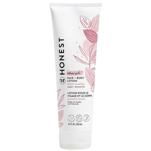 The Honest Company Hydrating Face + Body Lotion | Fast Absorbing, Naturally Derived, Hypoallergenic | Fragrance Free Sensitive, 8.5 fl oz
