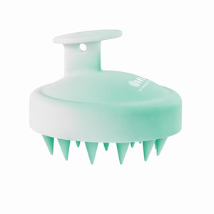 HEETA Scalp Massager Hair Growth, Soft Silicone Scalp Scrubber Shampoo Brush for Exfoliation, Dandruff Removal Head Massage Stress Relax, Wet & Dry Use for Thick Thin Curly Hair Care, Sky Gray