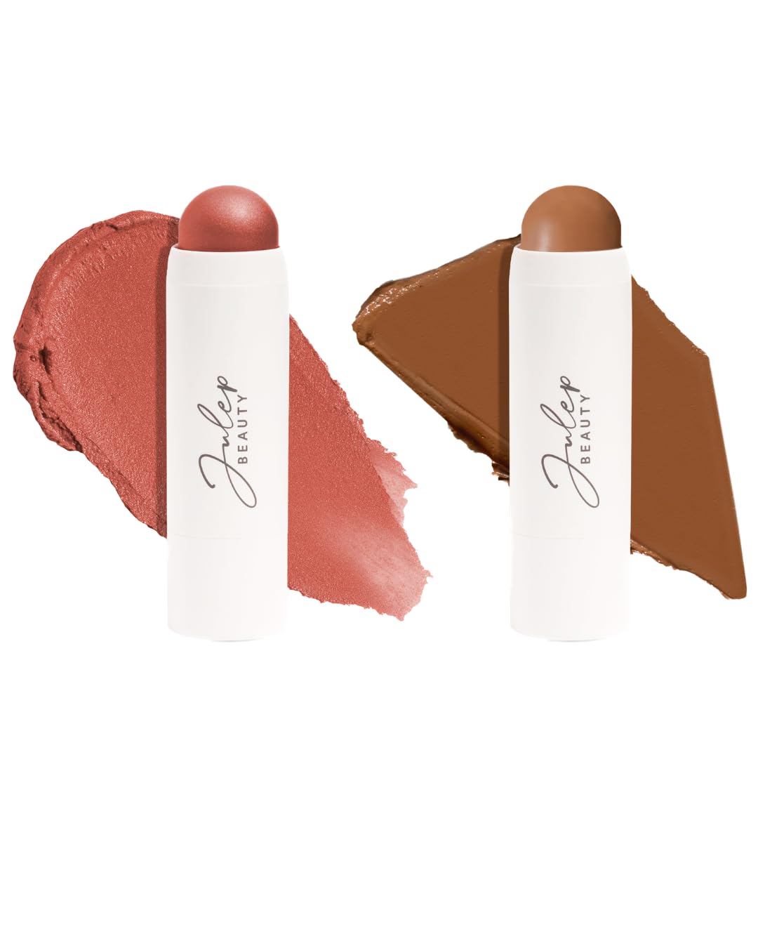 Julep Skip The Brush Cream to Powder Blush Stick - Neutral Bronze - Blendable and Buildable Color - 2-in-1 Blush and Lip Makeup Stick