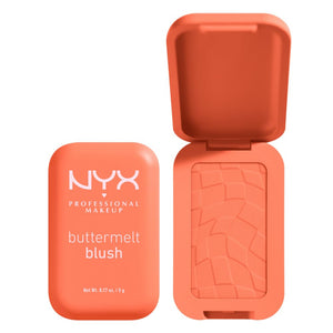 NYX PROFESSIONAL MAKEUP Buttermelt Powder Blush, Fade and Transfer-Resistant Blush, Up to 12HR Make Up Wear, Vegan Formula - Back And Butta