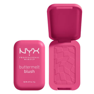 NYX PROFESSIONAL MAKEUP Buttermelt Powder Blush, Fade and Transfer-Resistant Blush, Up to 12HR Make Up Wear, Vegan Formula - Back And Butta