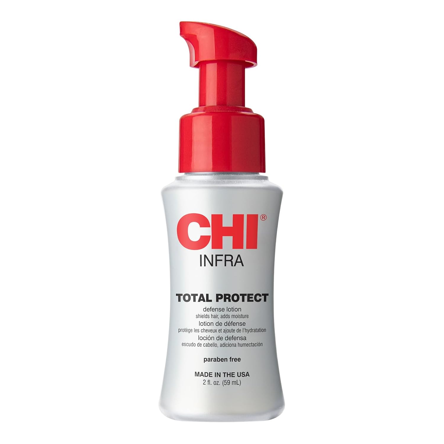 CHI Total Protect Defense Lotion, Lightweight Lotion For Locking In Moisture & Protecting Hair From Heat, Sulfate, Paraben, & Cruelty-Free, 6 Oz