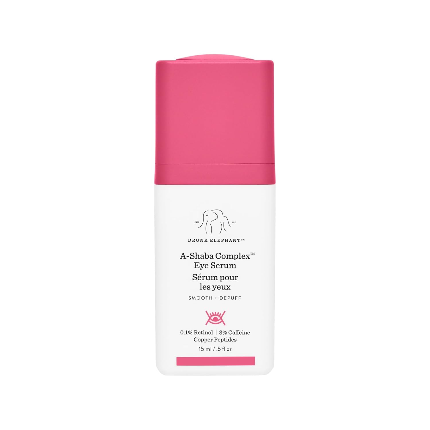 Drunk Elephant A-Shaba Complex Eye Serum - 15 ml/.5 fl oz - .1% Retinol Eye Cream - Clean Clinical Skincare - Cruelty-Free - Dermatologist-Tested - Free of Essential Oils, Silicones, and Fragrance