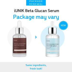 IUNIK Beta-Glucan Power Deep Moisture Vegan Serum – Intense Hydration with Mushroom & Yeast Extracts, 50ml