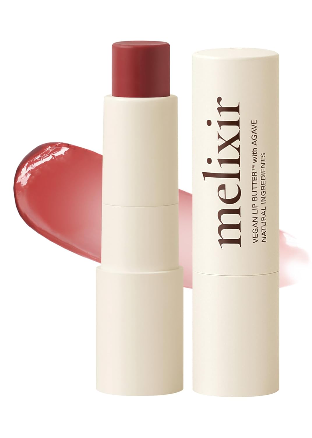 Melixir Vegan Lip Butter, Mothers Day Gifts, Wine Stain(Tinted) (+17 more colors) 0.13oz, Bee Free, Petrolatum Free, Deep Nourishing Plant-Based Vegan Chapstick