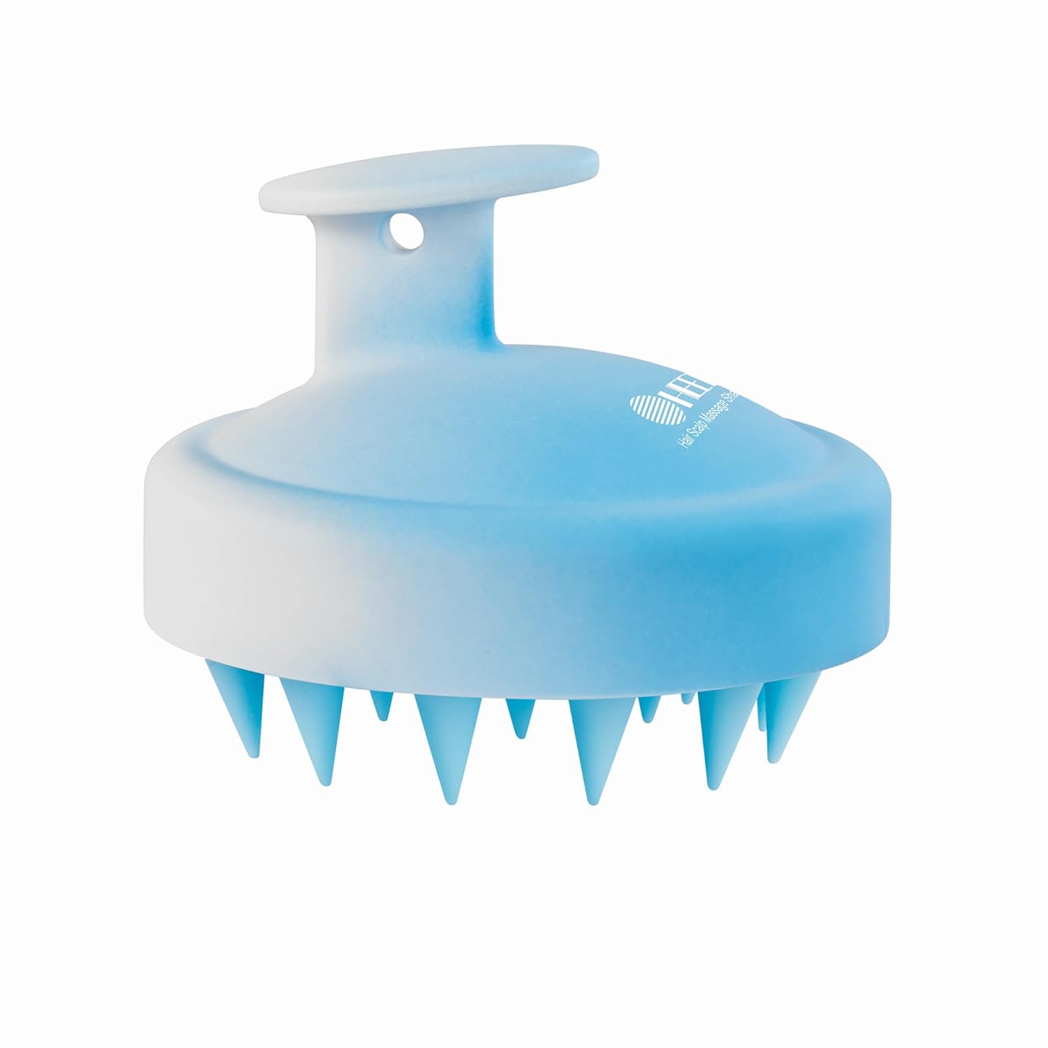 HEETA Scalp Massager Hair Growth, Soft Silicone Scalp Scrubber Shampoo Brush for Exfoliation, Dandruff Removal Head Massage Stress Relax, Wet & Dry Use for Thick Thin Curly Hair Care, Sky Gray