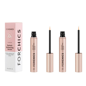 Lash & Brow Growth Serum - Hormone-Free Enhancer for Thicker, Longer Lashes & Brows in 2 Weeks - Organic, Vegan & Gentle 0.10 fl. oz / 3ml