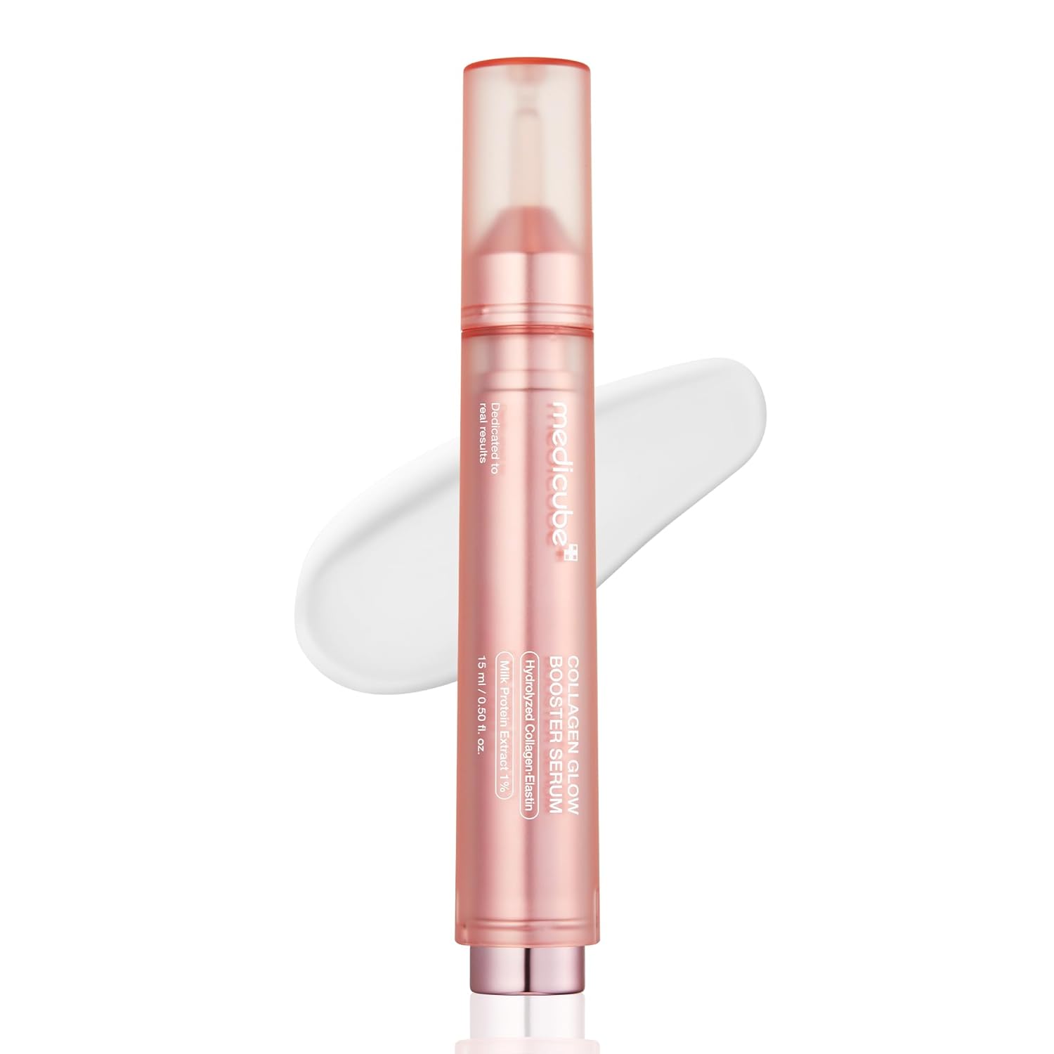 Medicube Collagen Glow Booster Milk Serum - Twist & Click - Radiance & Hydration with Niacinamide, Milk Protein Extract, Hydrolyzed Collagen - Illuminates & Firms Skin - Korean Skin Care, 0.50 oz