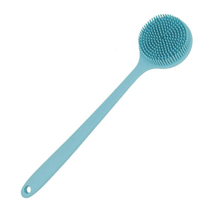 DNC Silicone Back Scrubber for Shower Bath Body Brush with Long Handle (Gray)