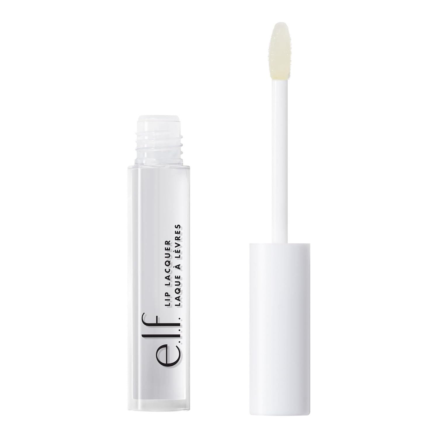 e.l.f. Lip Lacquer, Nourishing, Non-Sticky Ultra-Shine Lip Gloss With Sheer Color, Infused With Vitamins A & E, Vegan & Cruelty-Free, Whisper Pink
