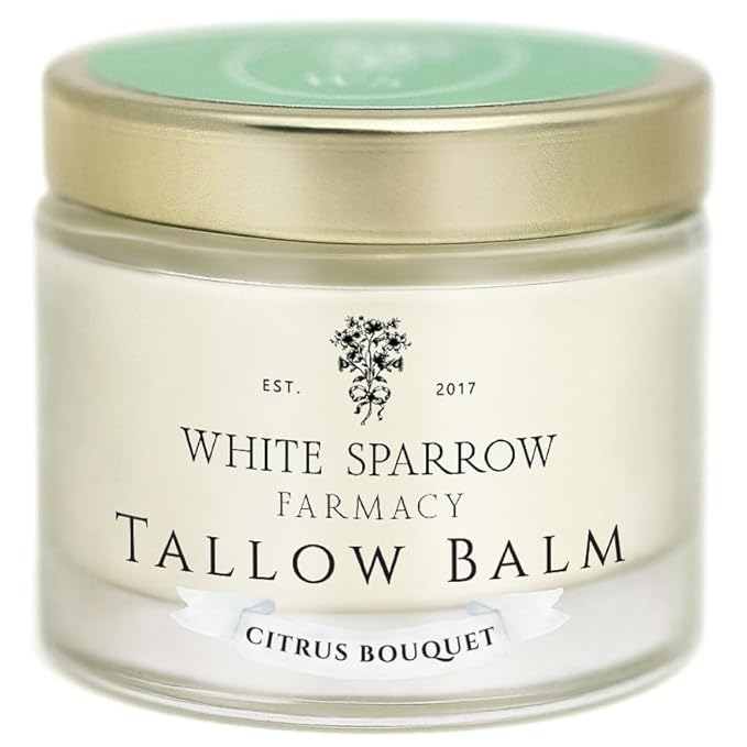 Organic Grass Fed Tallow Balm - (Citrus Bouquet) Organic Tallow from Grass Fed Cows & All Organic ingredients. For Face and Body. (2.0 oz)…