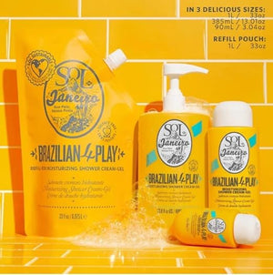 SOL DE JANEIRO Brazilian Play Moisturizing Shower Cream-Gel Body Wash - Premium Body Cleanser - Hydrating for Soft Skin