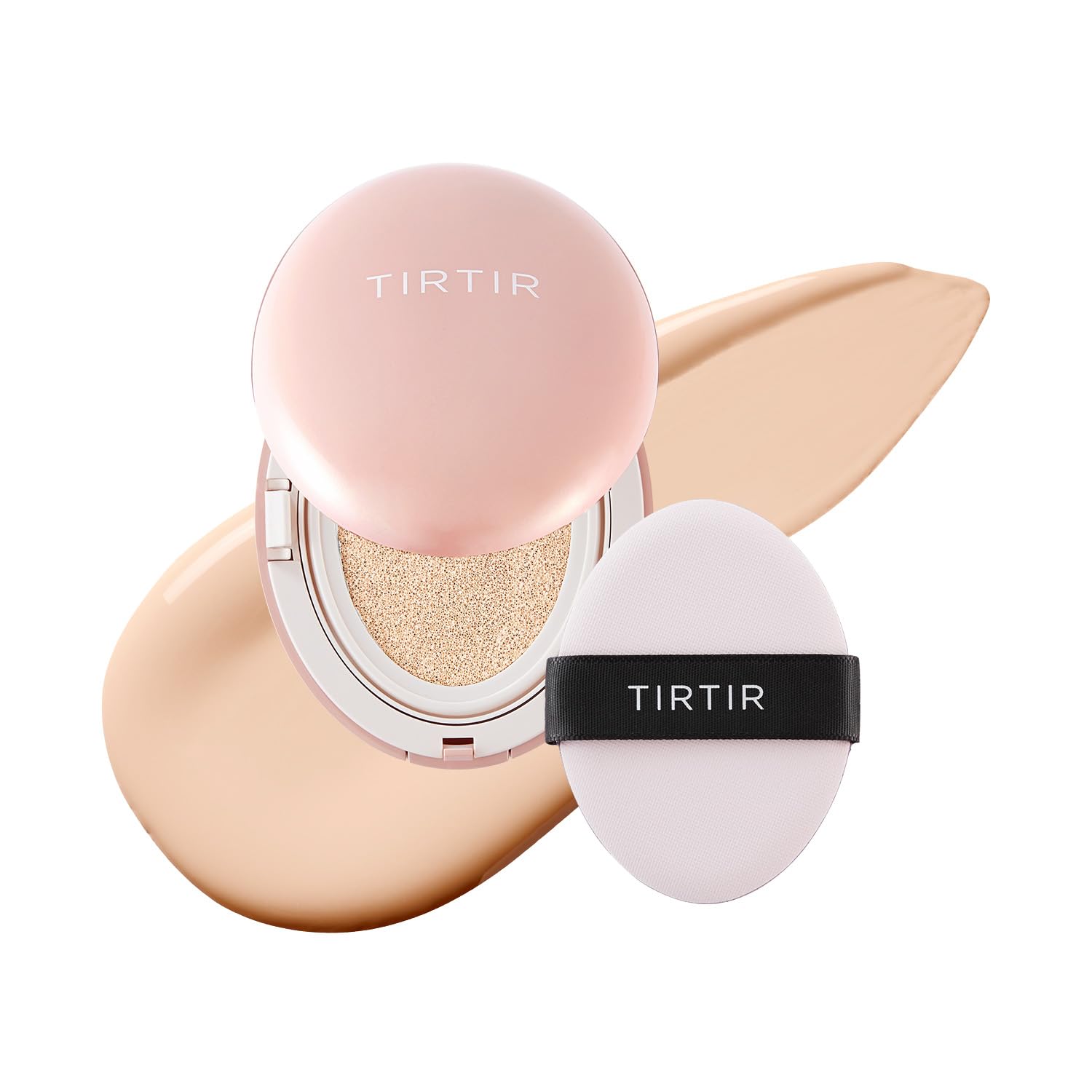[*Mini Size*] TIRTIR All Cover Pink Cushion | Korean Cushion Foundation, (#23N Sand, 0.15 Fl Oz)