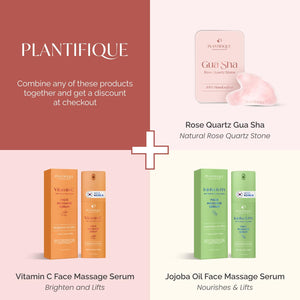 PLANTIFIQUE Rose Quartz Gua Sha Tool – Anti-Aging Face Massager & Jawline Shaper for Skincare Routine – Facial Massage & Skin Care Gift